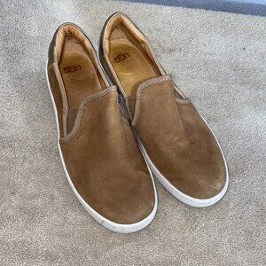 UGG Women’s Brown Suede Slip-On Sneakers Size 8 Casual Comfort Shoes